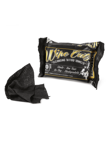 WIPE OUTZ DRY – SERVIETTES DÉMAQUILLANTES POUR TATOUAGE