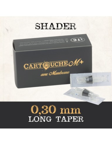 Shader 0,30 mm Medium Taper Avec Membrane x 20 Cartouches M+