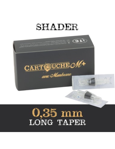 Shader 0,35 mm Long Taper Avec Membrane x 20 Cartouches M+