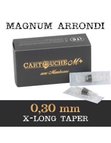 Magnum arrondi 0,30 mm Xlong Avec Membrane x 20 Cartouches M+