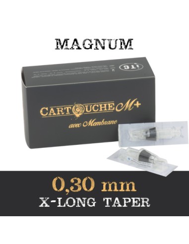 Magnum 0,30 mm Xlong Taper Avec Membrane x 20 Cartouches M+