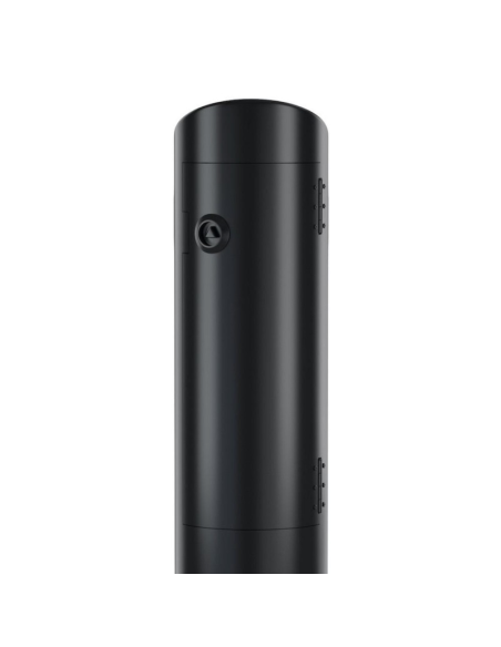 Support colonne noir avec pédale pour solution Hydroalcoolique