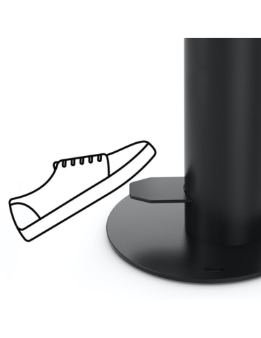 Support colonne noir avec pédale pour solution...