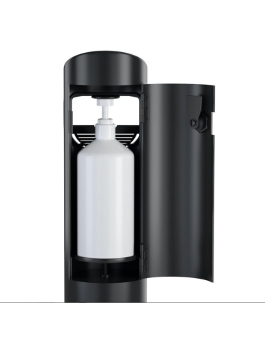 Support colonne noir avec pédale pour solution...