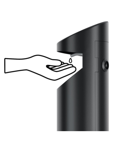 Support colonne noir avec pédale pour solution...