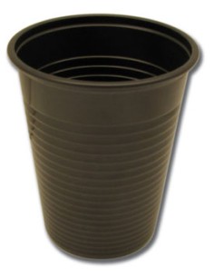 Gobelets plastiques noir 100 x 180 ml