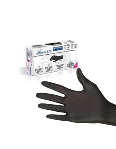 Gants nitrile noirs XS - non poudrés x 100| Naturex