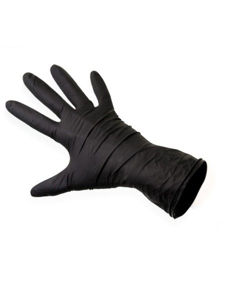 Gants Elephant Latex Noir Manches Longues 300 mm Non Poudrés x 100