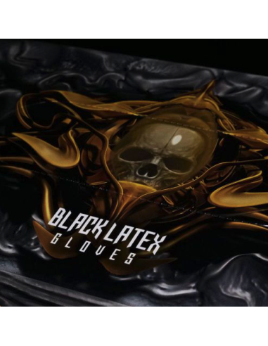 Gants latex noir non poudrés, boîte de 100