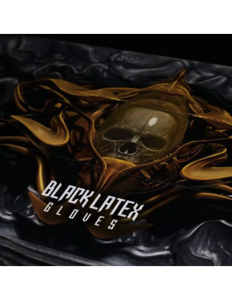 Gants latex noir non poudrés, boîte de 100